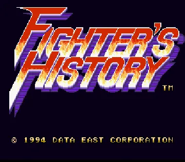 Fighter's History (USA) (Beta) screen shot title